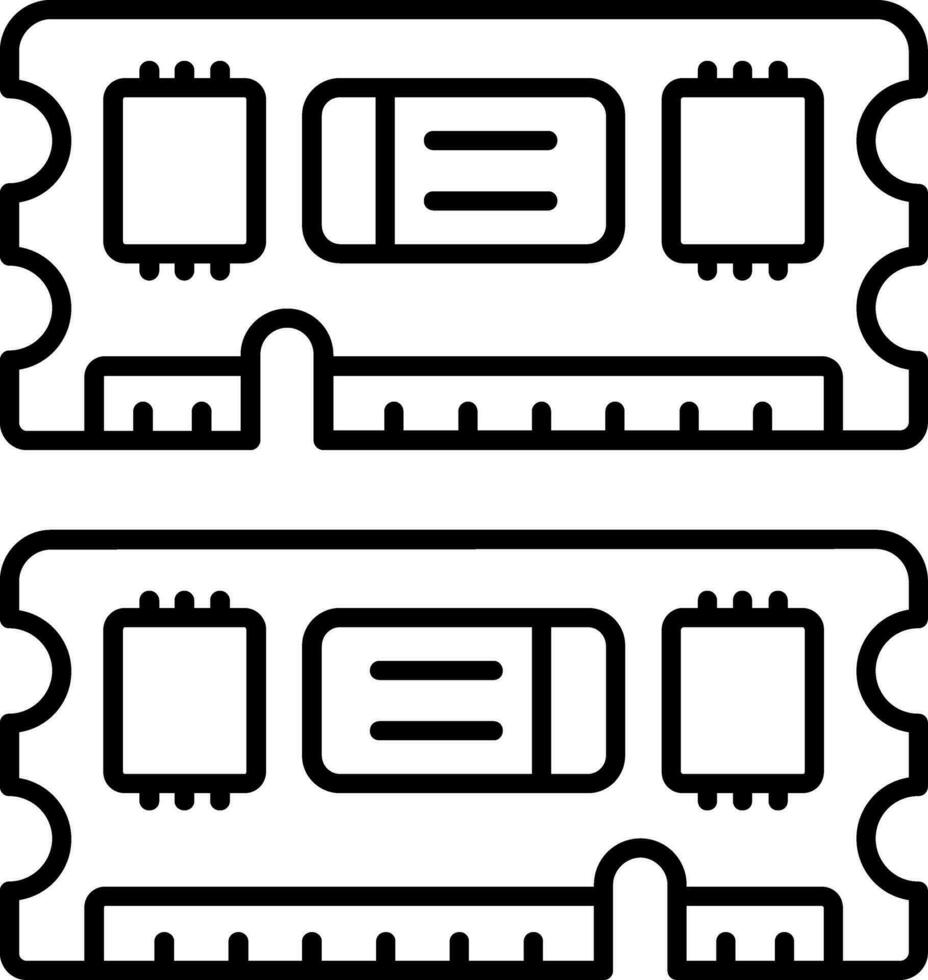 Ram Line Icon vector