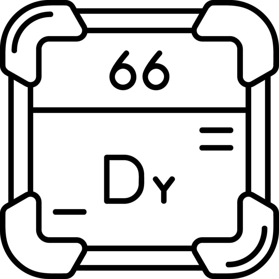 Dysprosium Line Icon vector