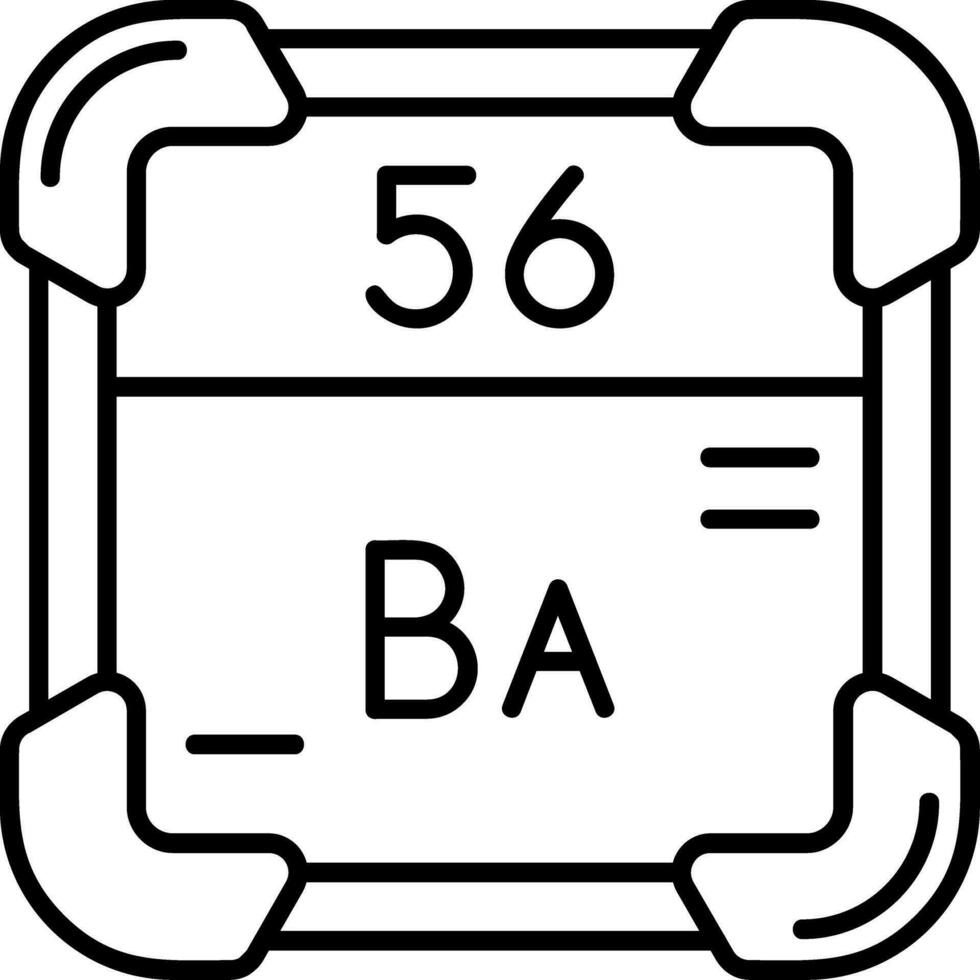 Barium Line Icon vector