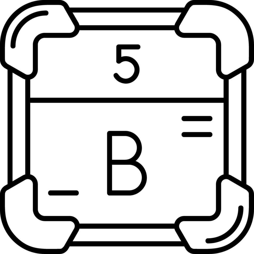 Boron Line Icon vector