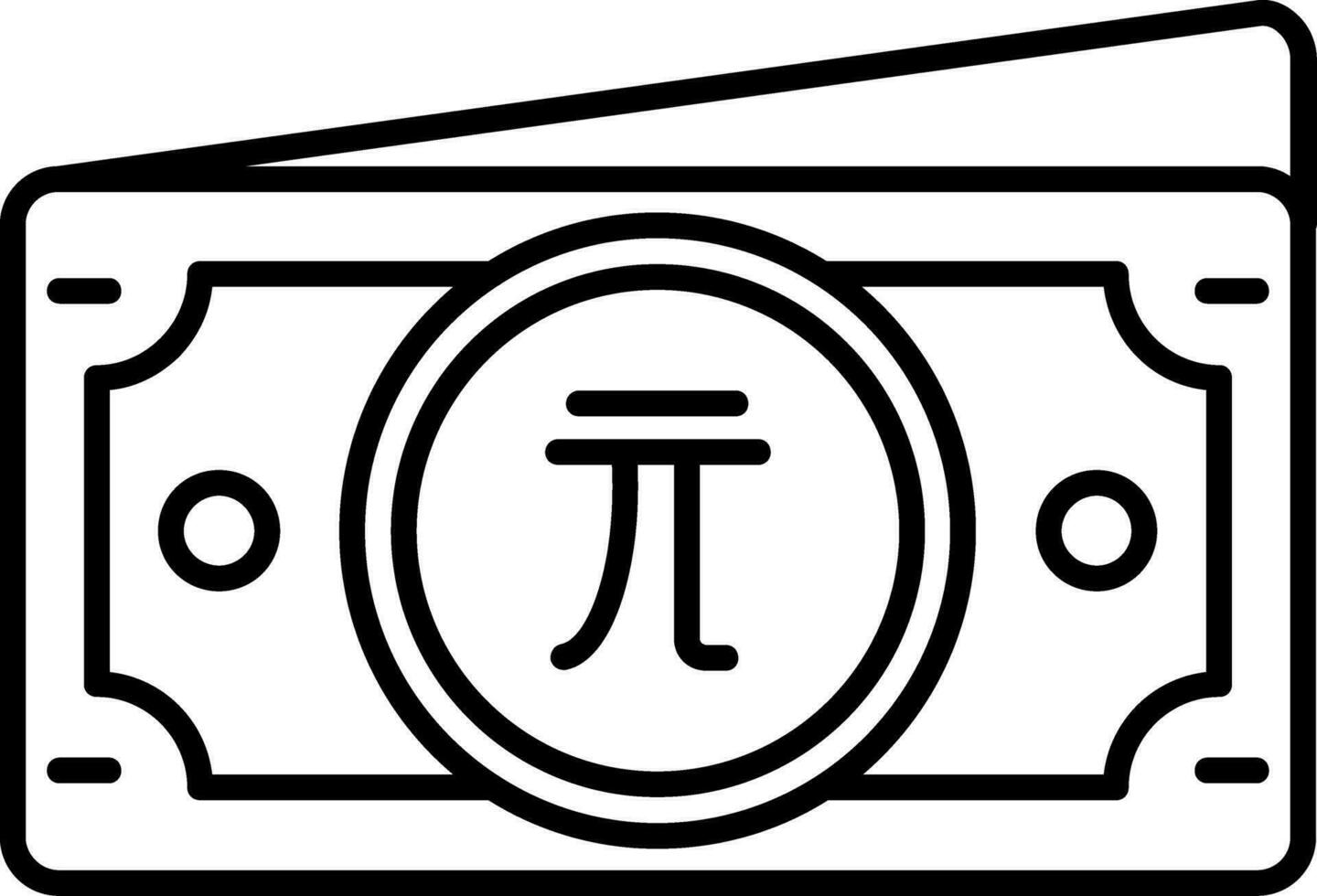 New taiwan dollar Line Icon vector
