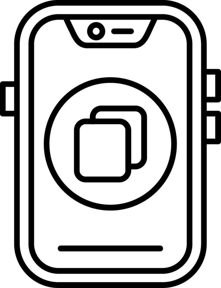 Copy Line Icon vector