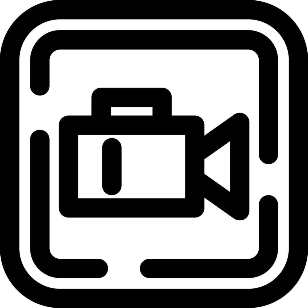 icono de línea de video vector