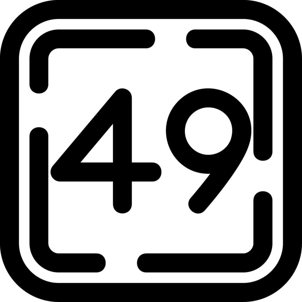 Forty Nine Line Icon vector