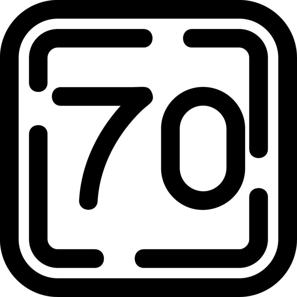 Seventy Line Icon vector