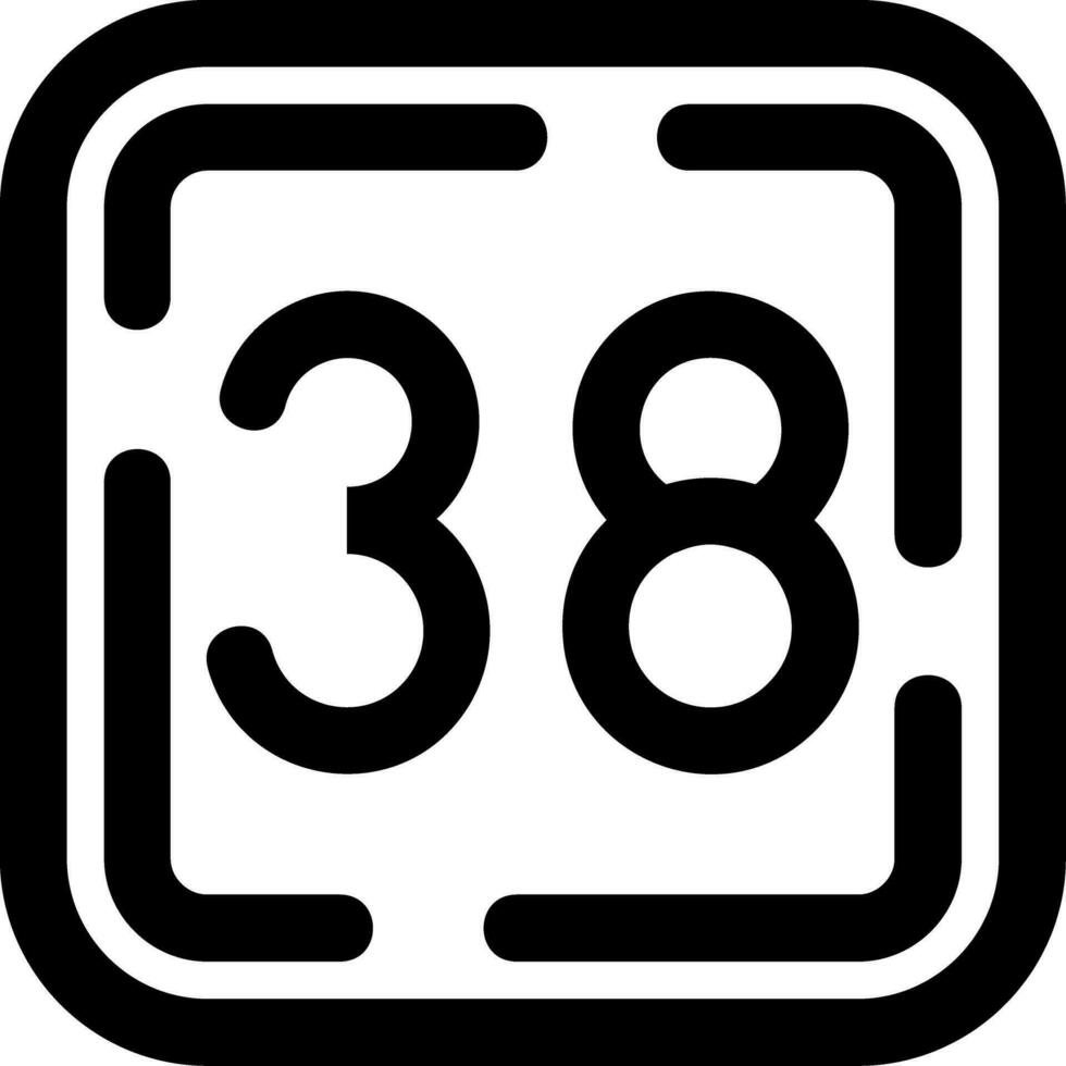 Thirty Eight Line Icon vector