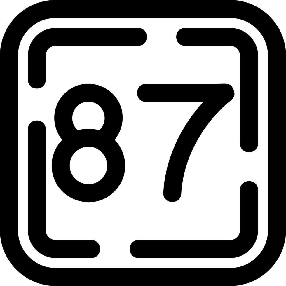 Eighty Seven Line Icon vector