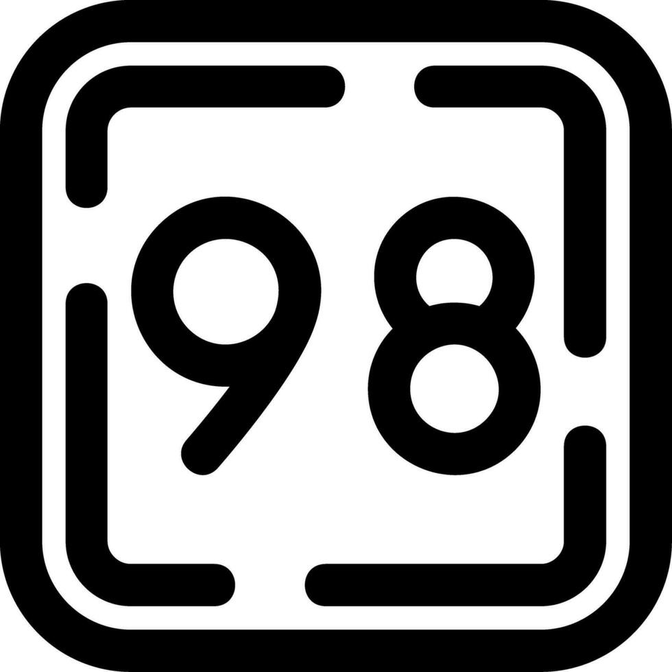Ninety Eight Line Icon vector