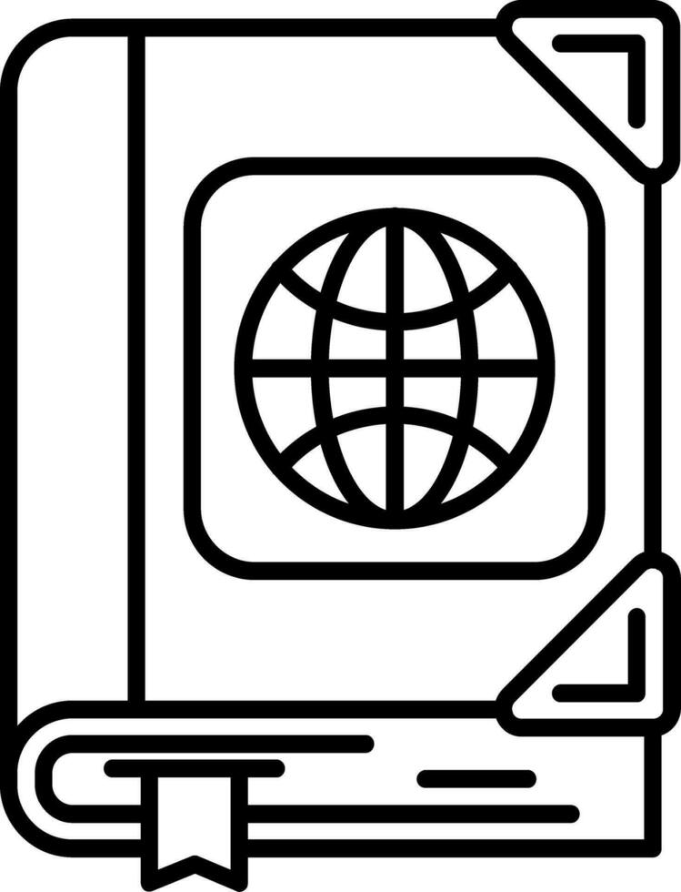 Atlas Line Icon vector