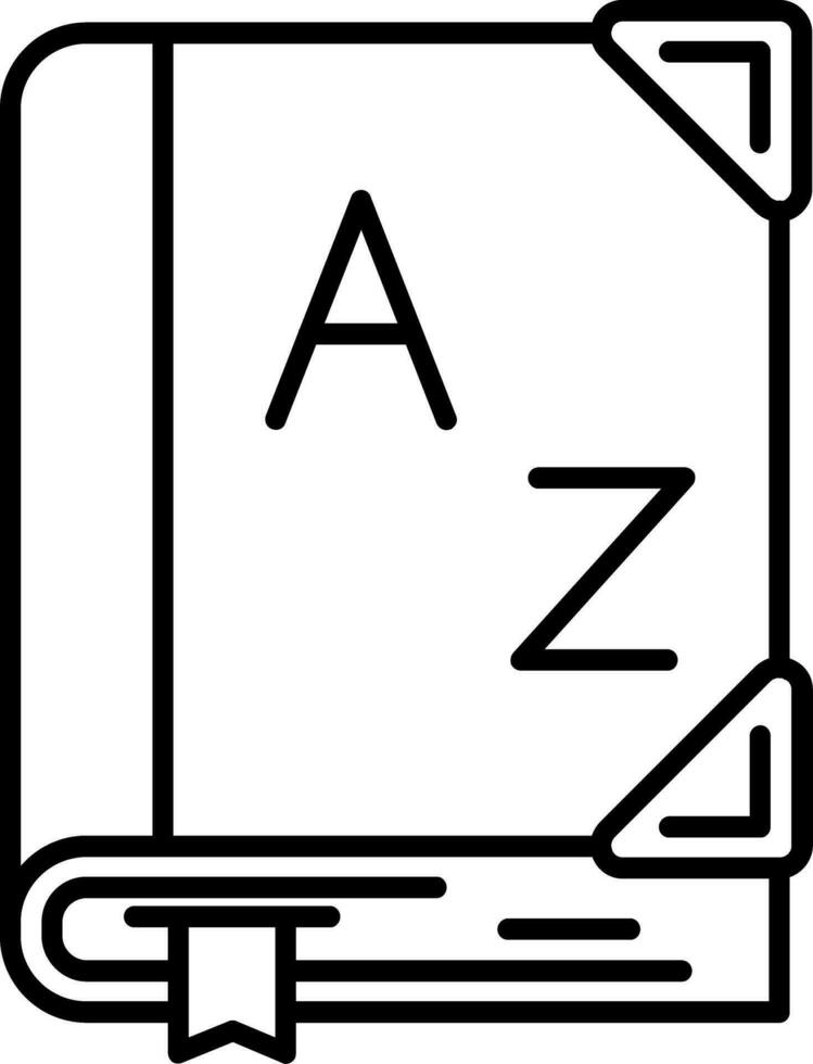 Dictionary Line Icon vector