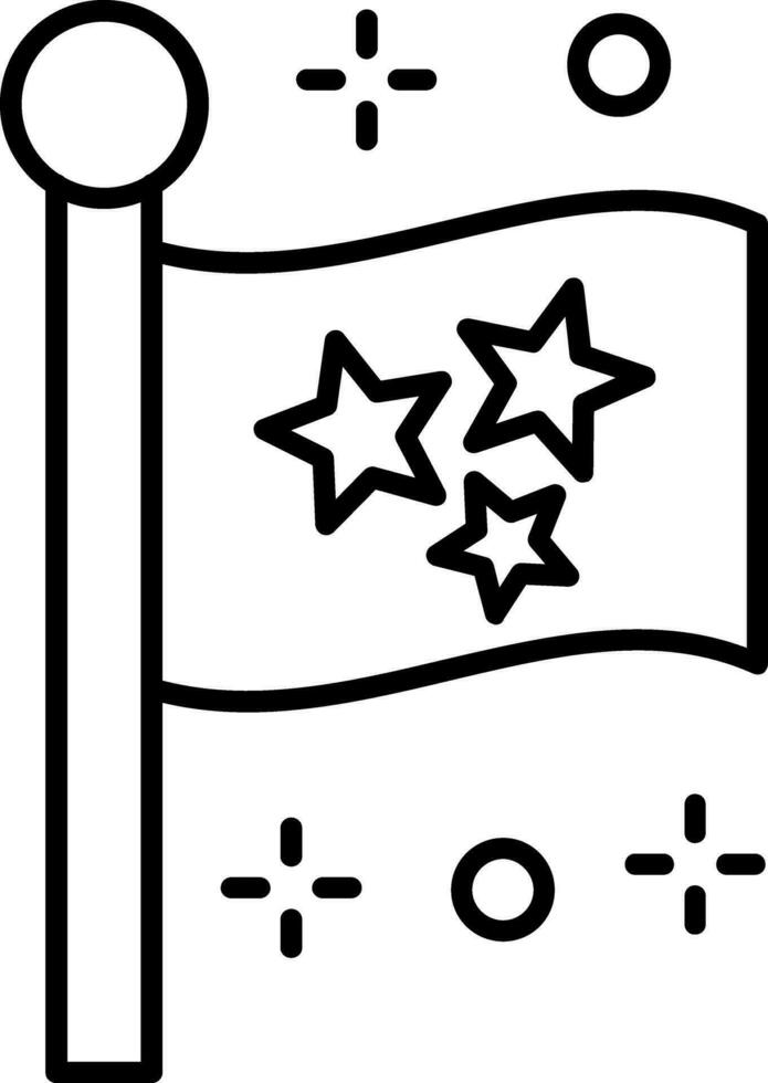 Flag Line Icon vector