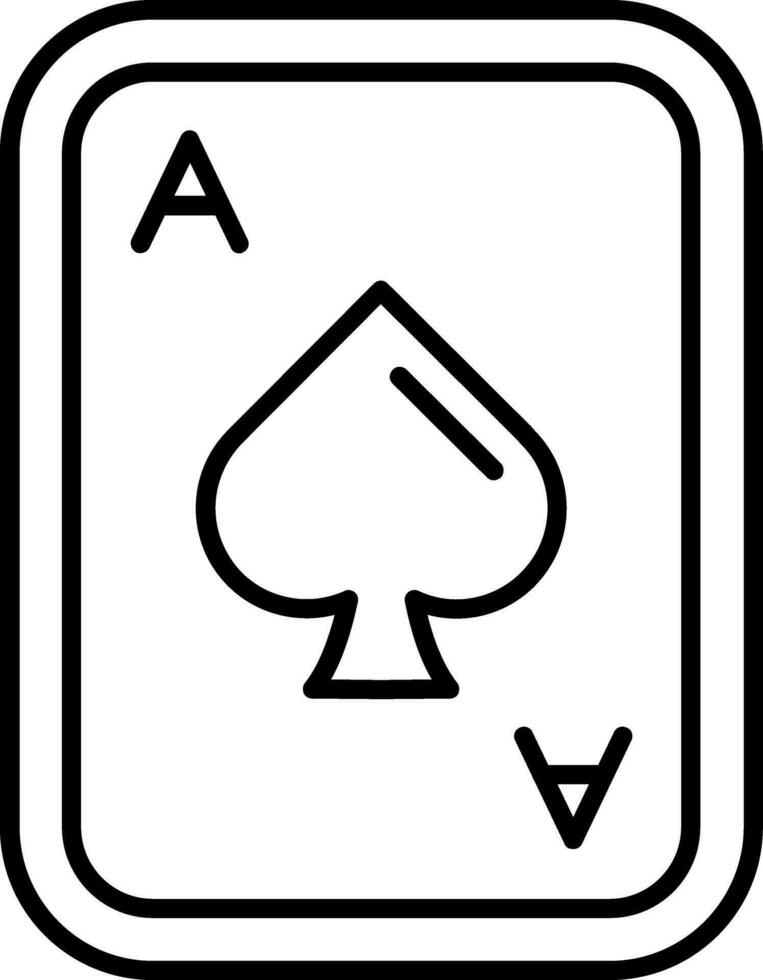 Spades Line Icon vector