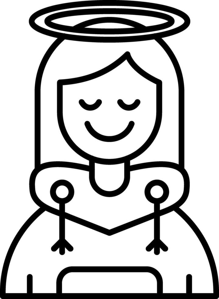 Angel Line Icon vector