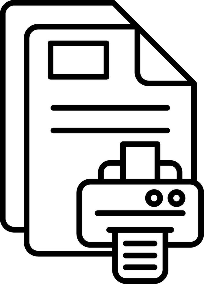 Print Line Icon vector