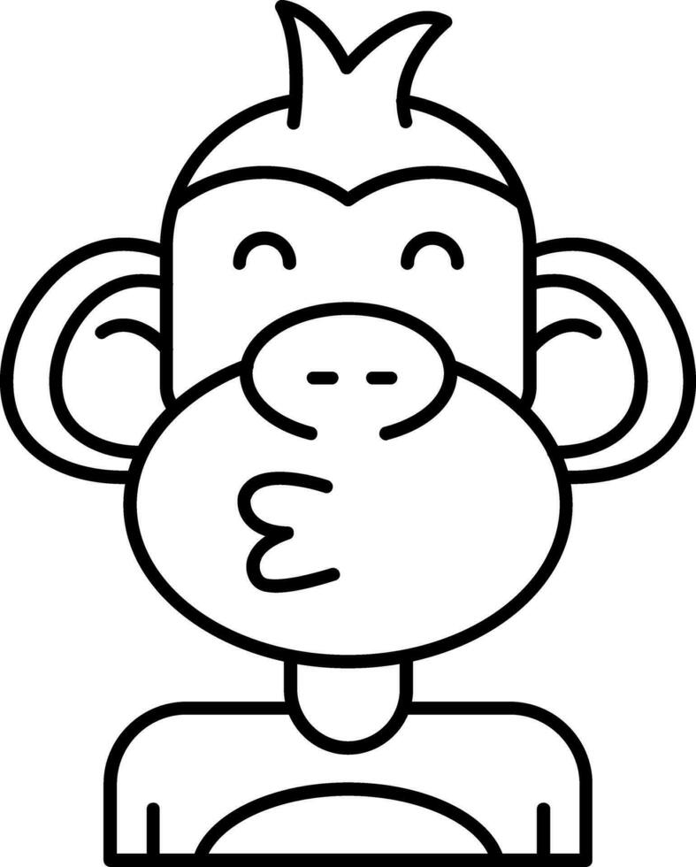 Kiss Line Icon vector