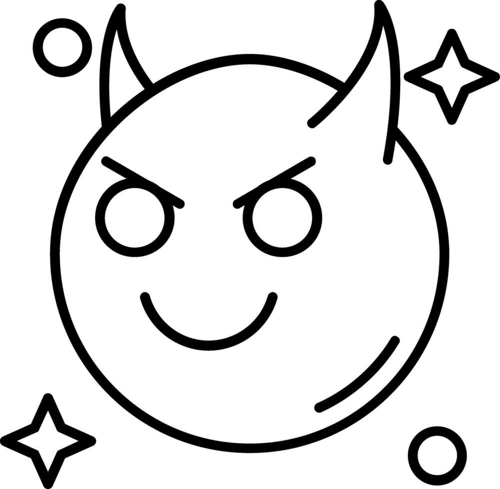 Demon Line Icon vector