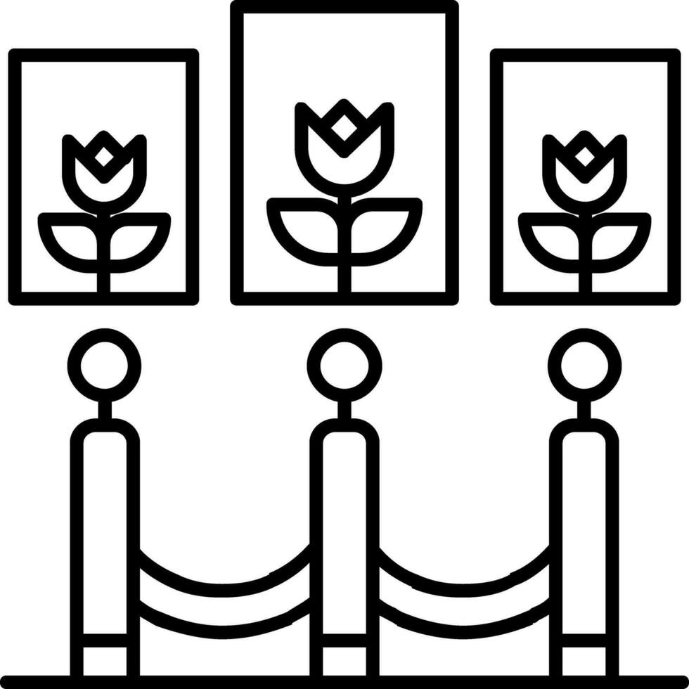 Barrier Line Icon vector