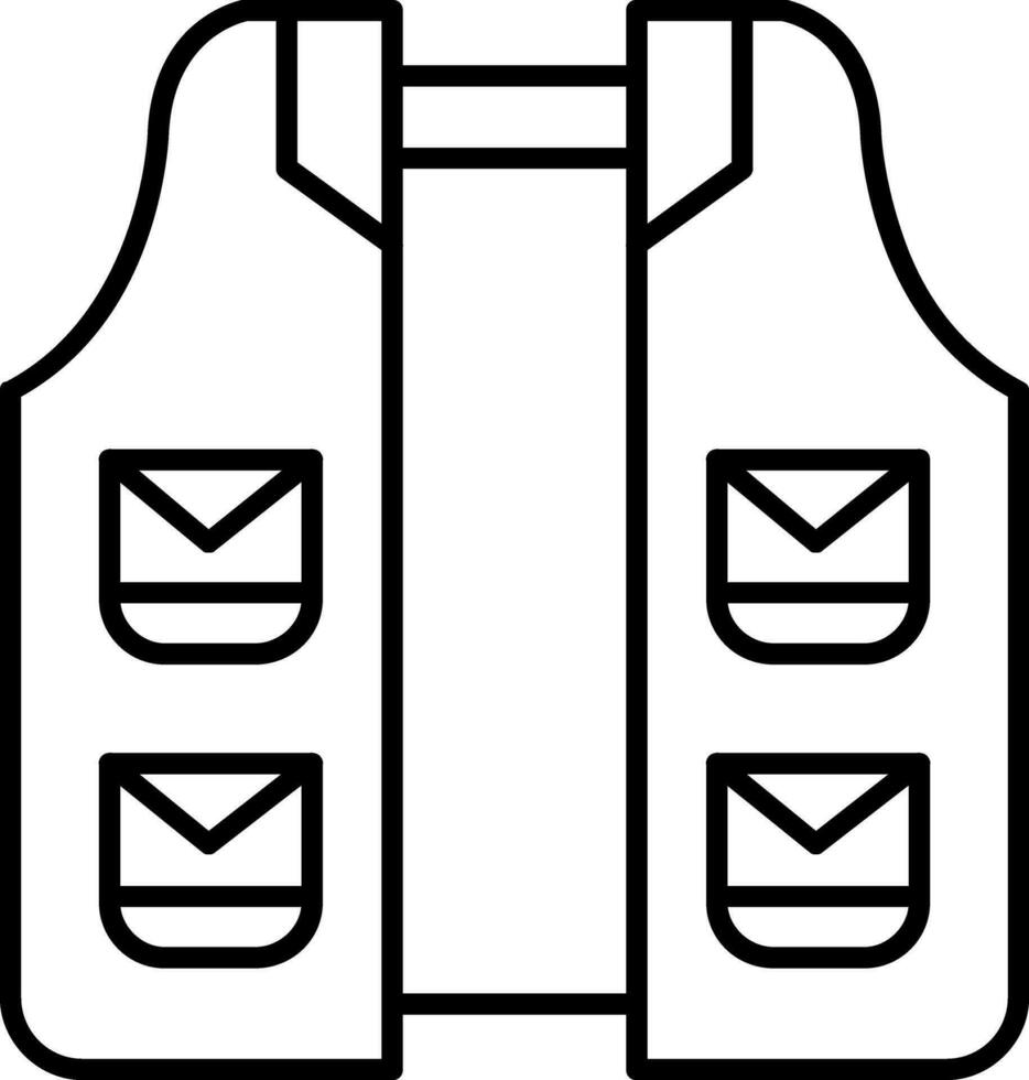 Vest Line Icon vector