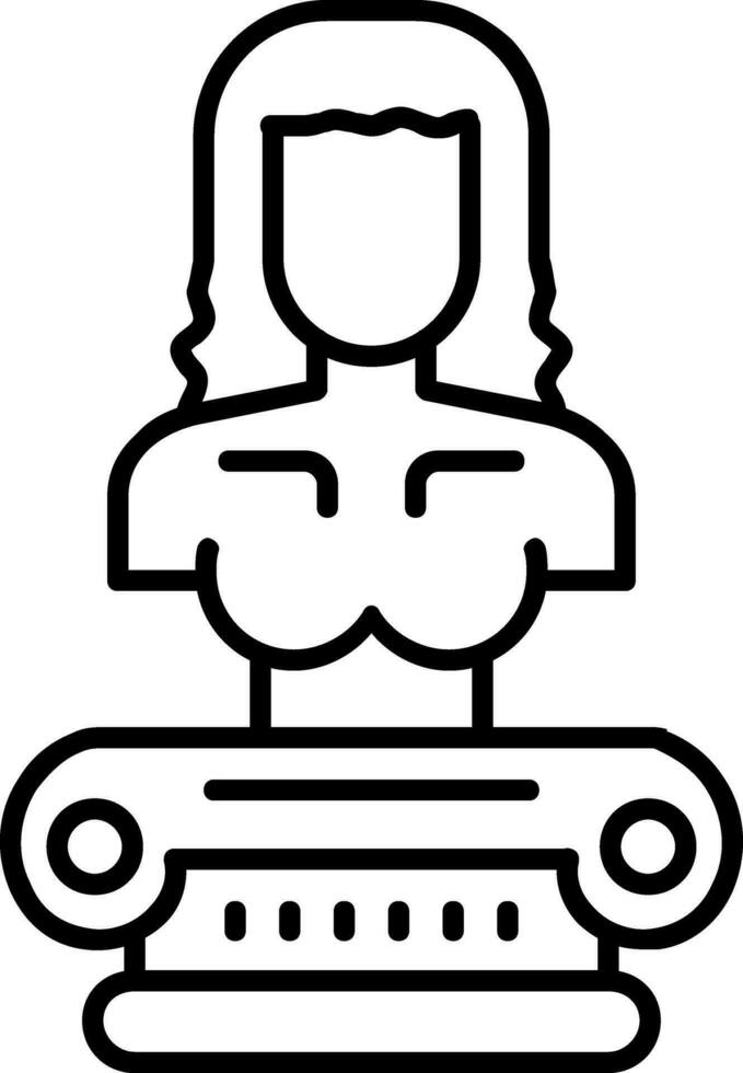 Sculputure Line Icon vector