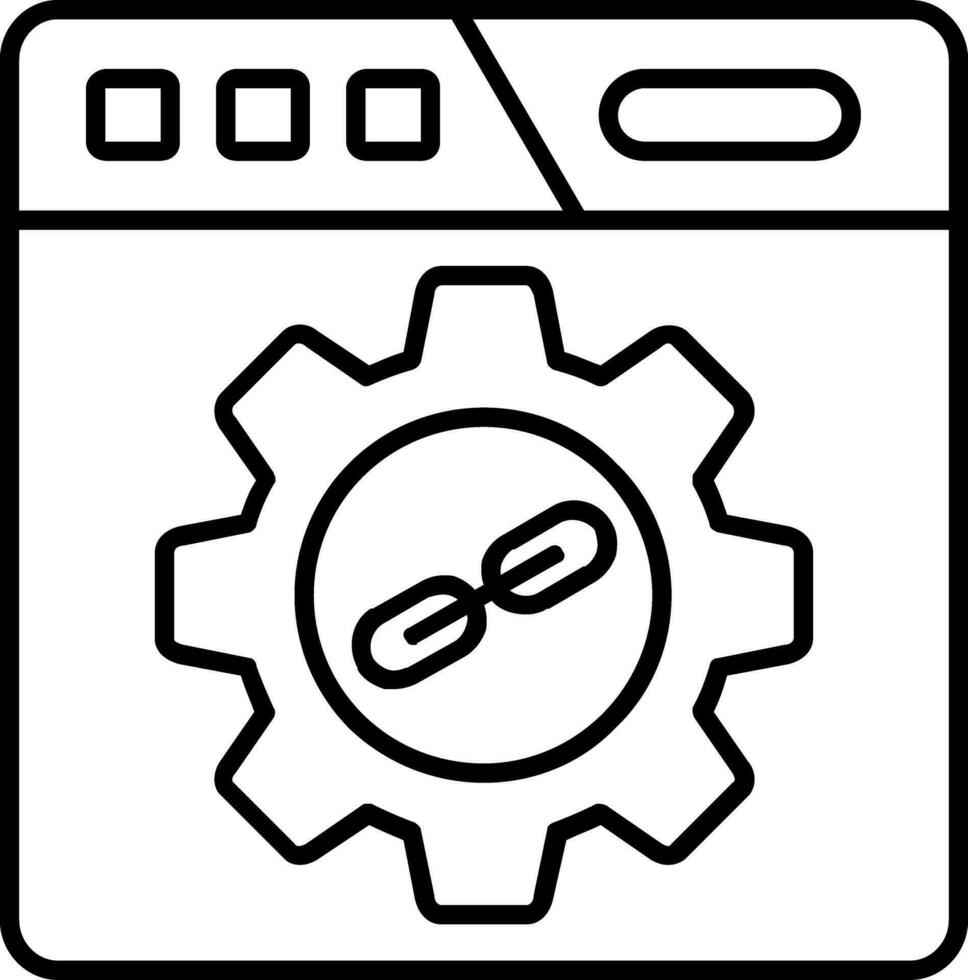 Backlink Line Icon vector