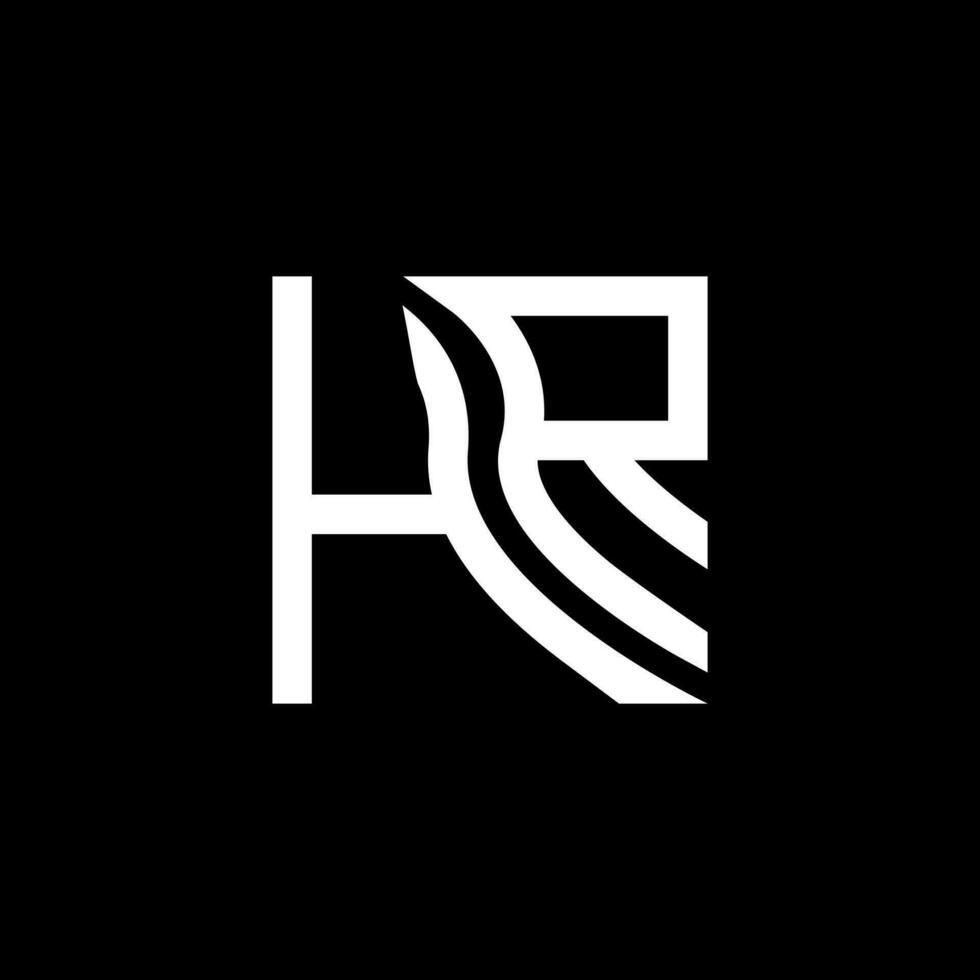 HR letter logo vector design, HR simple and modern logo. HR luxurious alphabet design
