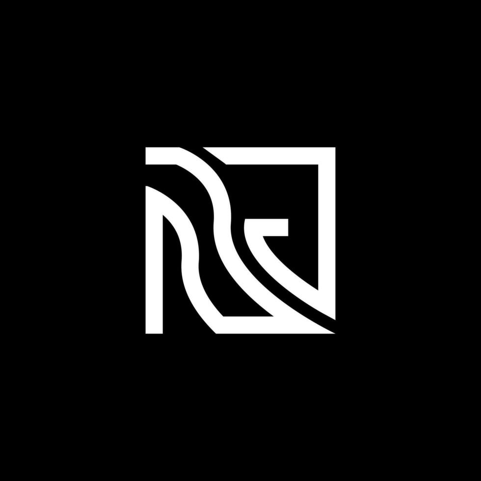 NJ letter logo vector design, NJ simple and modern logo. NJ luxurious alphabet design