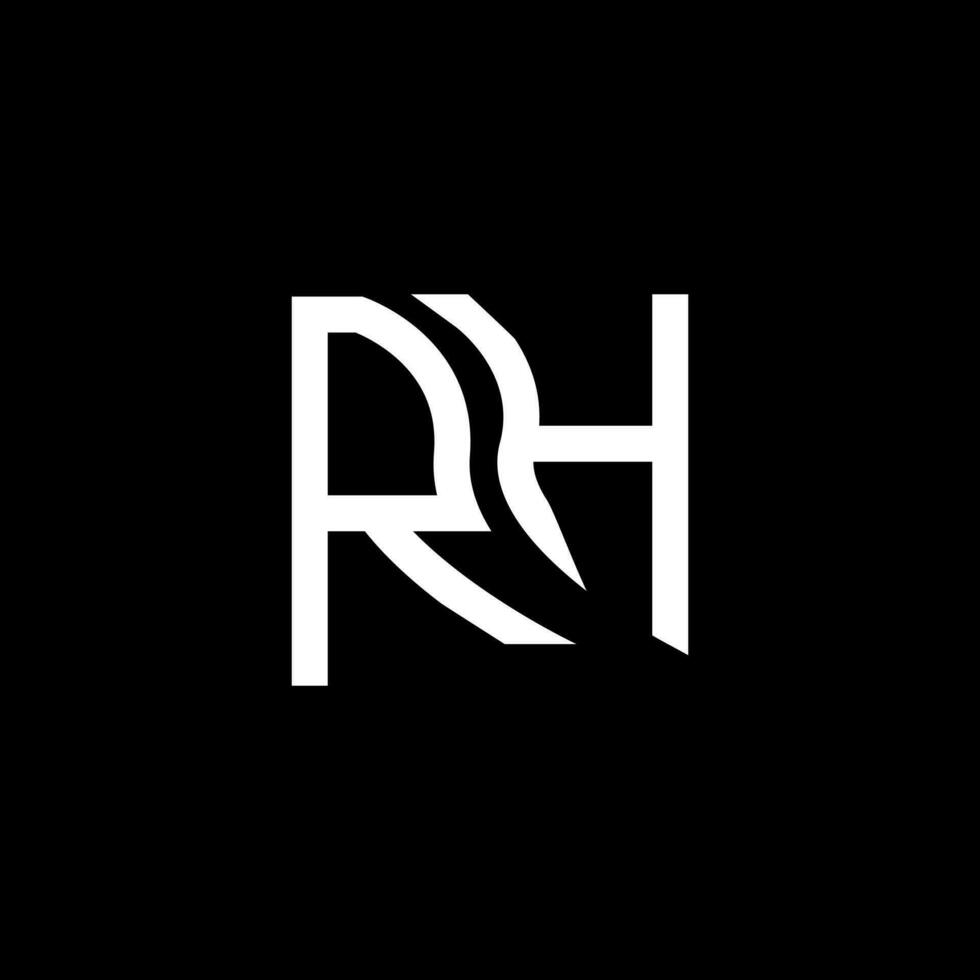 RH letter logo vector design, RH simple and modern logo. RH luxurious alphabet design