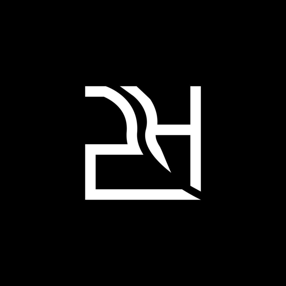 Z h letra logo vector diseño, Z h sencillo y moderno logo. Z h lujoso alfabeto diseño