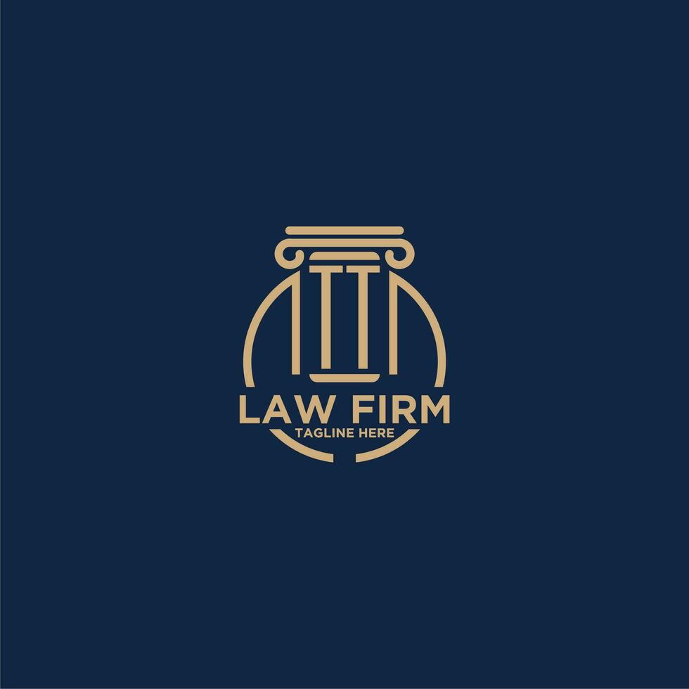 TT initial monogram for law firm with creative circle line vector