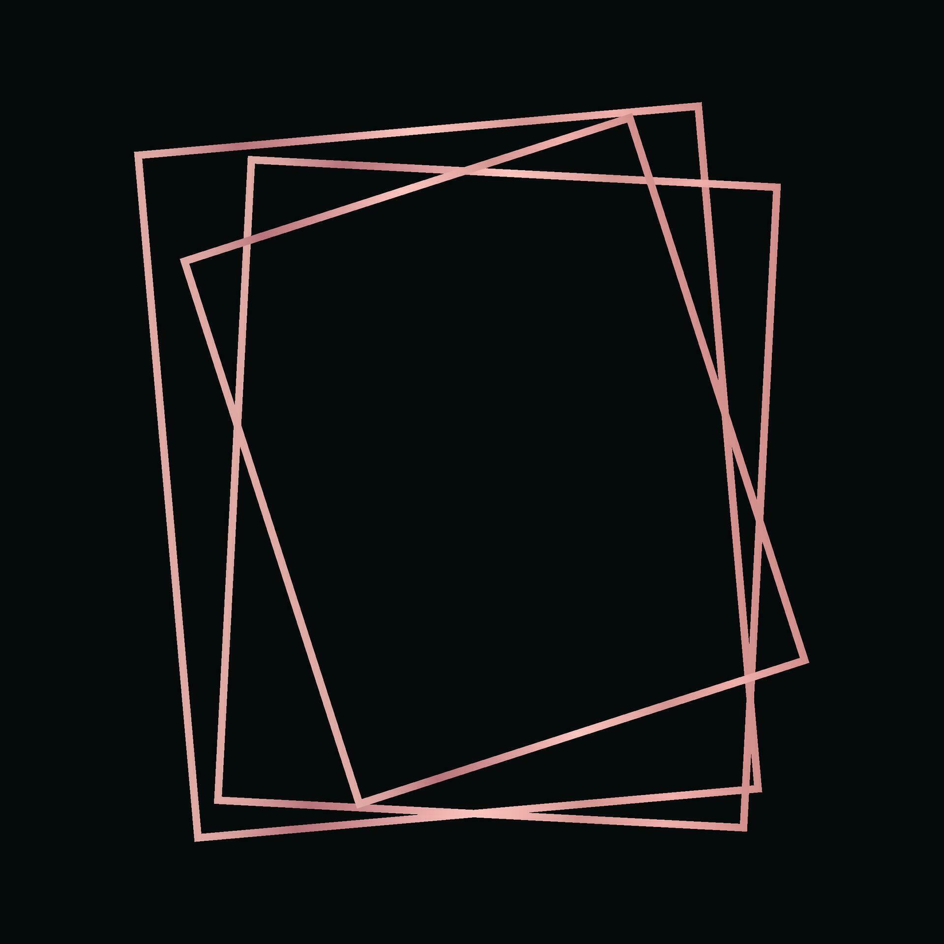 Rose gold geometric polygonal frame 36579643 Vector Art at Vecteezy