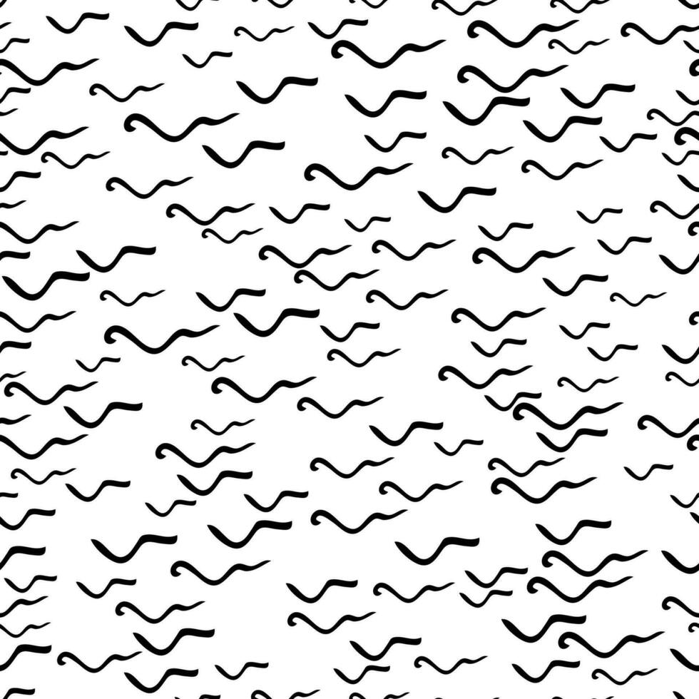 Seamless pattern with sketch squiggle vector