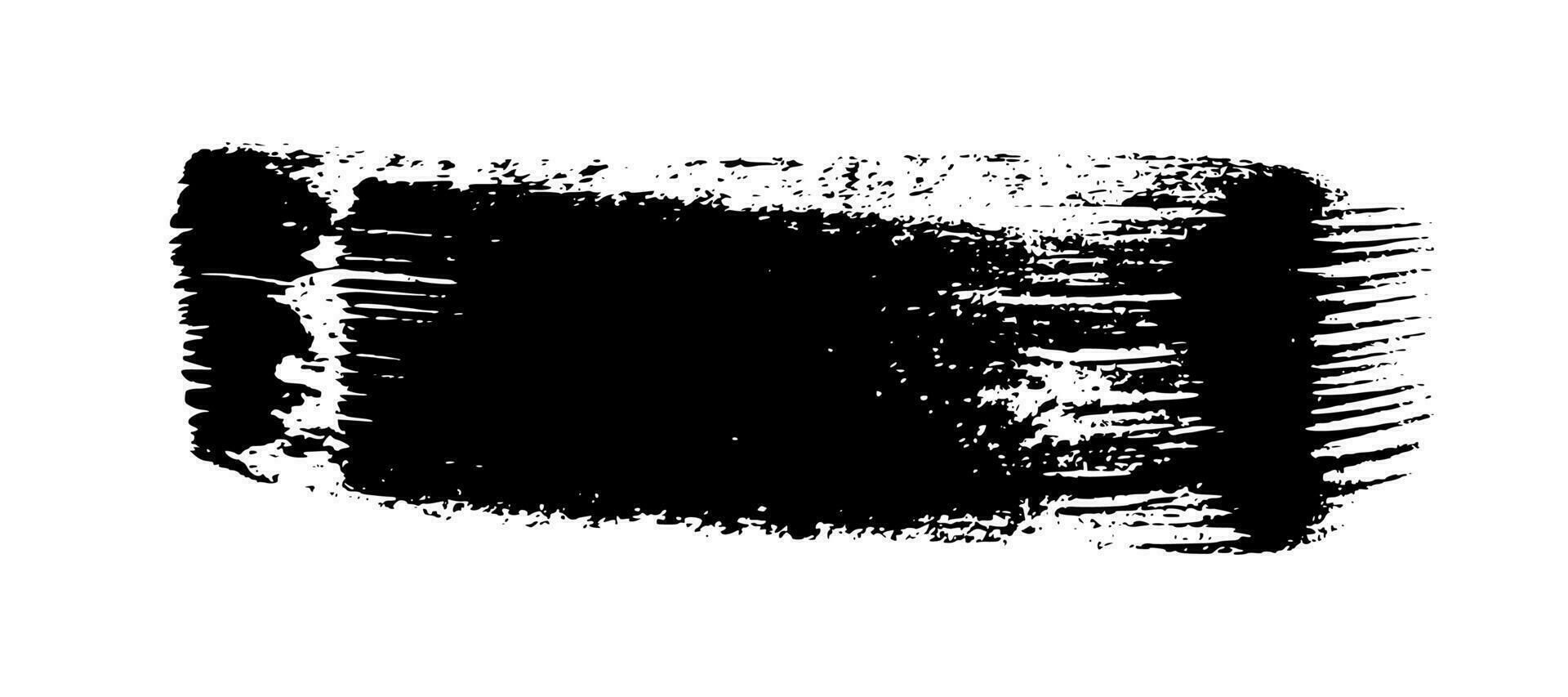 Black grunge brush strokes vector
