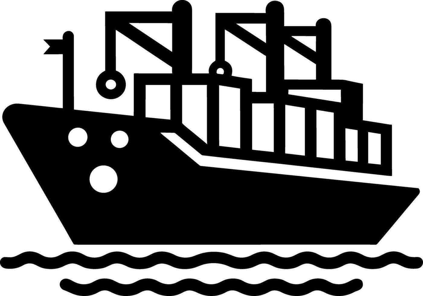 Container Cargo Ship vector
