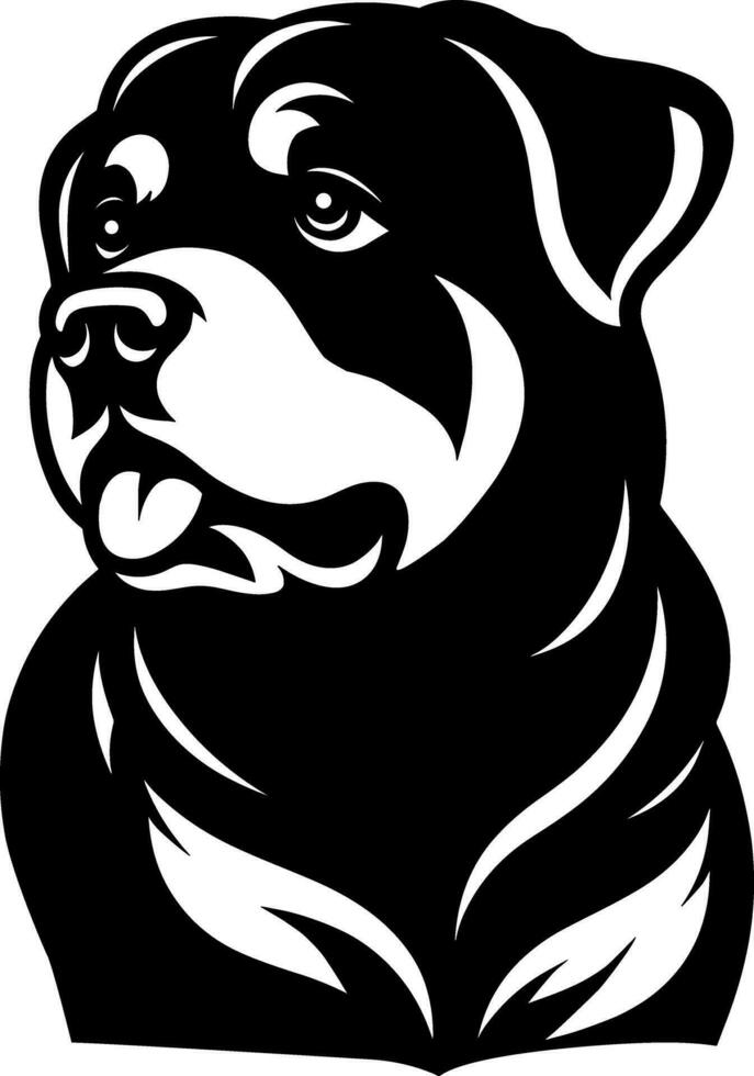 Rottweiler perro retrato vector