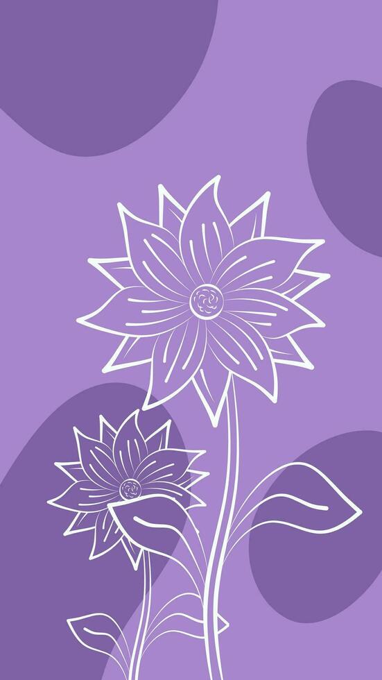 Floral smartphone background vector ilustration