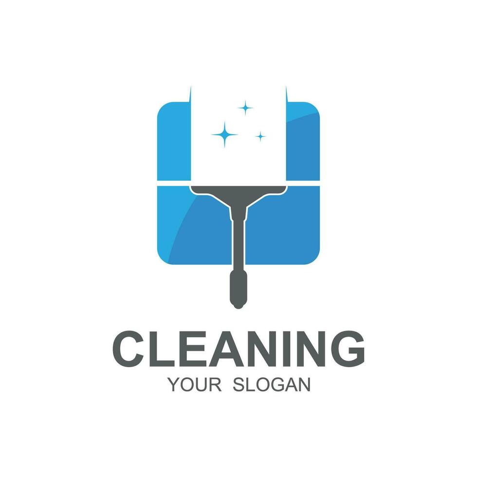 Home Cleaning Services Logo Design Vector. This logo is perfect for cleaning and maintenance services vector