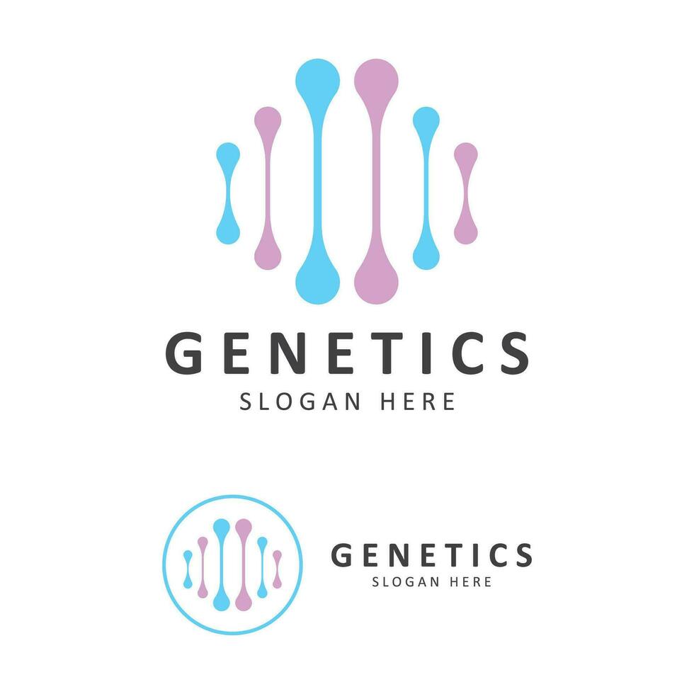 Creative DNA Logo Template. Suitable for the fields of science, technology,various medical and research companies vector
