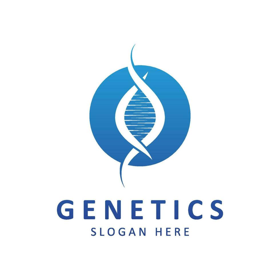 Creative DNA Logo Template. Suitable for the fields of science, technology,various medical and research companies vector