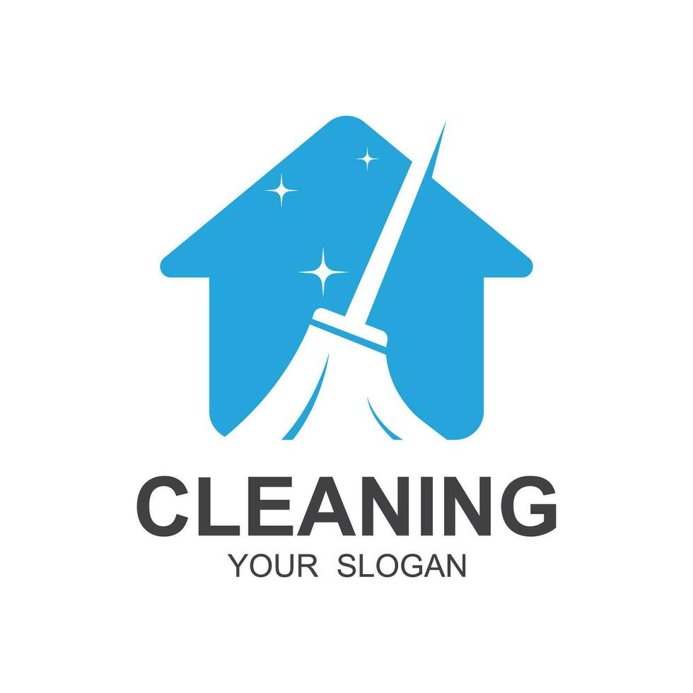 hogar limpieza servicios logo diseño vector. esta logo es Perfecto para limpieza y mantenimiento servicios vector