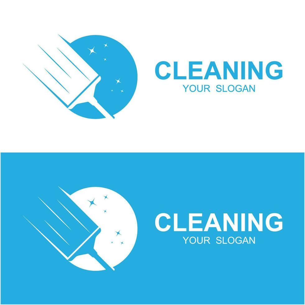 Home Cleaning Services Logo Design Vector. This logo is perfect for cleaning and maintenance services vector