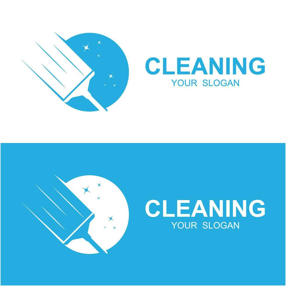 Home Cleaning Services Logo Design Vector. This logo is perfect for cleaning and maintenance services vector