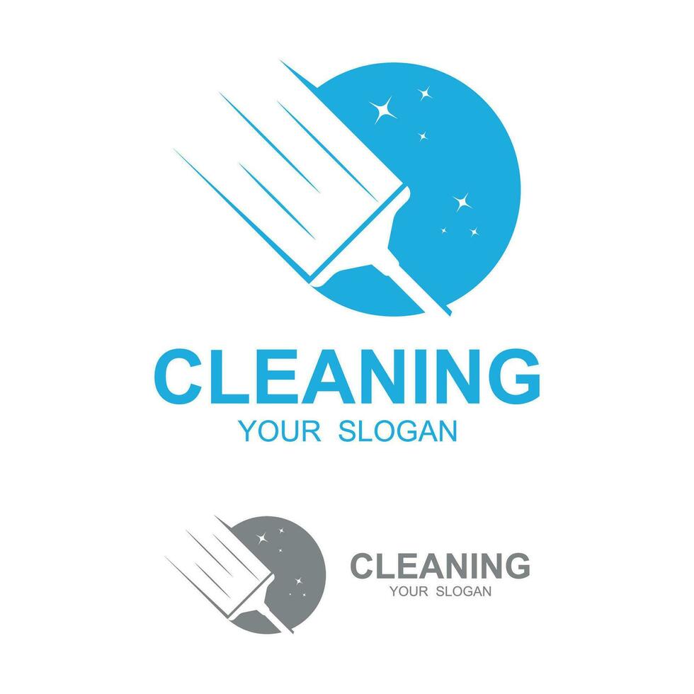 Home Cleaning Services Logo Design Vector. This logo is perfect for cleaning and maintenance services vector