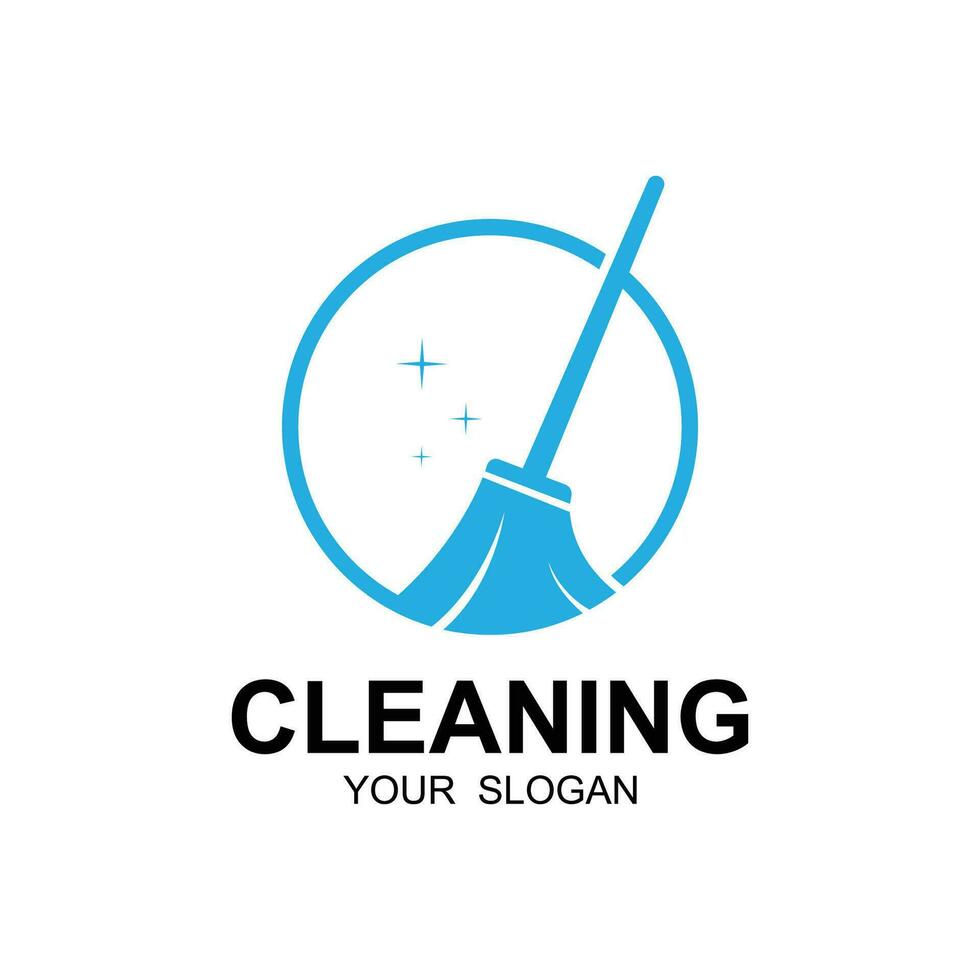 Home Cleaning Services Logo Design Vector. This logo is perfect for cleaning and maintenance services vector