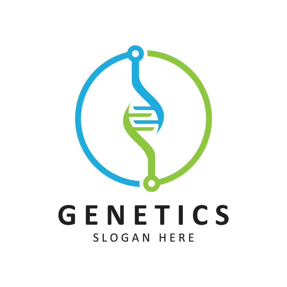 Creative DNA Logo Template. Suitable for the fields of science, technology,various medical and research companies vector