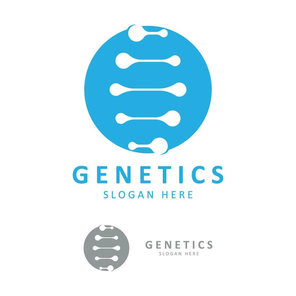 Creative DNA Logo Template. Suitable for the fields of science, technology,various medical and research companies vector