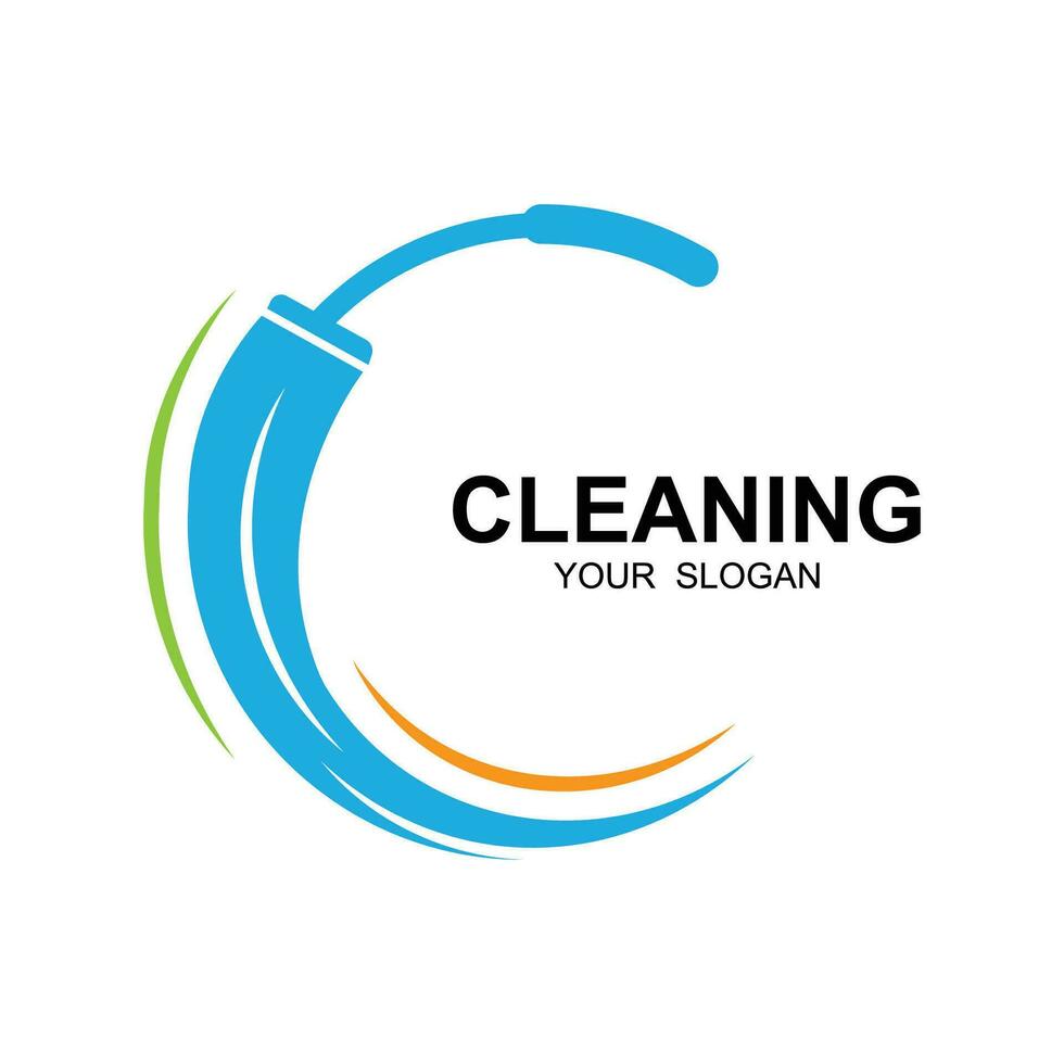 Home Cleaning Services Logo Design Vector. This logo is perfect for cleaning and maintenance services vector