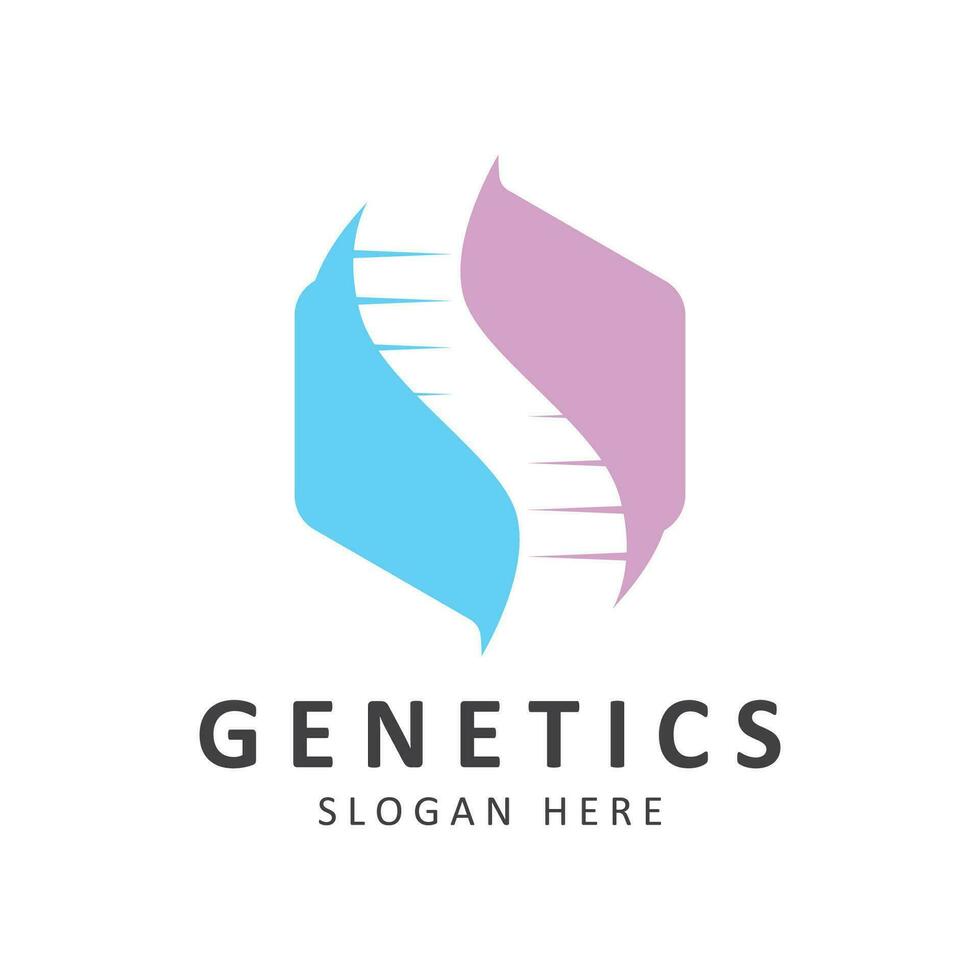 Creative DNA Logo Template. Suitable for the fields of science, technology,various medical and research companies vector