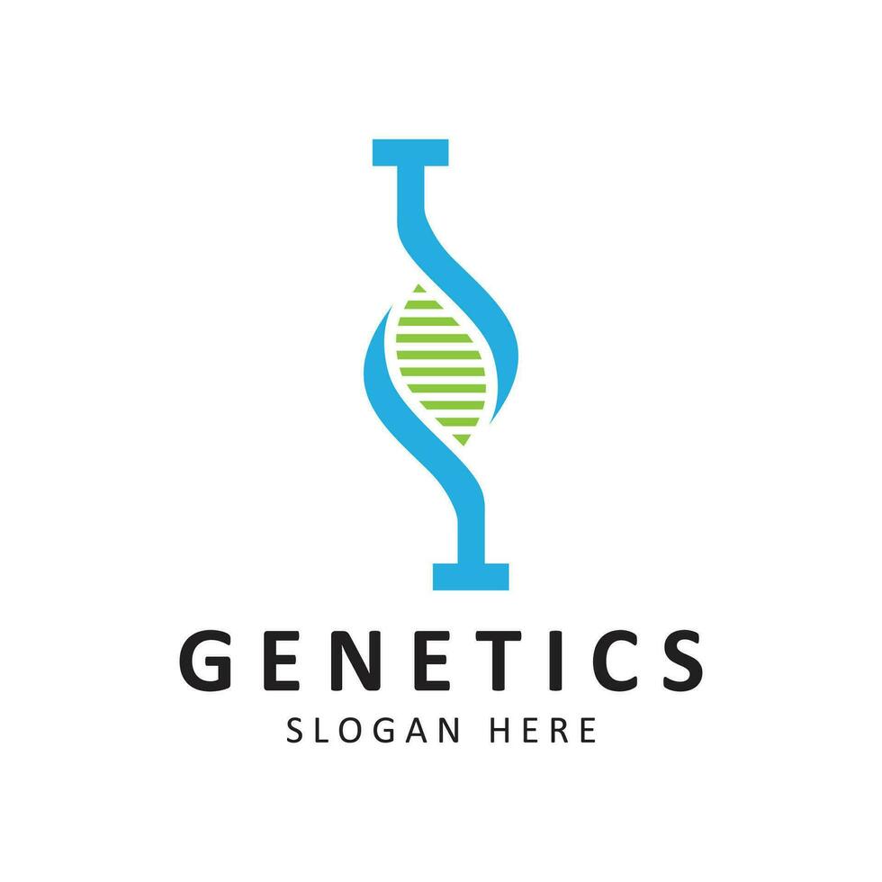 Creative DNA Logo Template. Suitable for the fields of science, technology,various medical and research companies vector