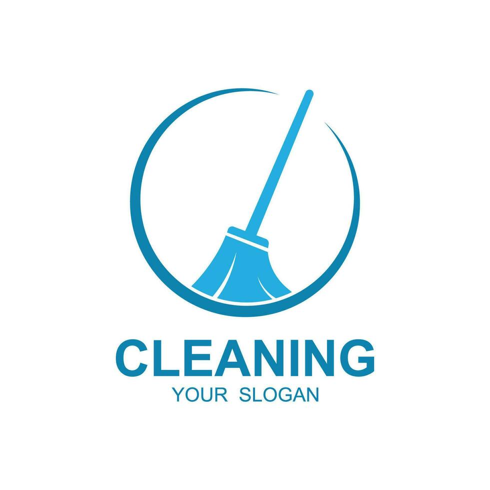 Home Cleaning Services Logo Design Vector. This logo is perfect for cleaning and maintenance services vector