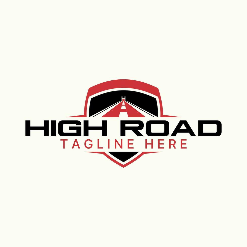 Logo design graphic concept creative premium vector stock emblem shield guard road initial H font like bridge. Related to driving freeway safety car
